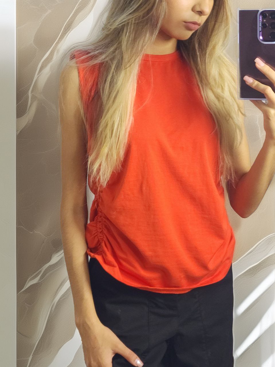 Blusa Sin Mangas Scrunched