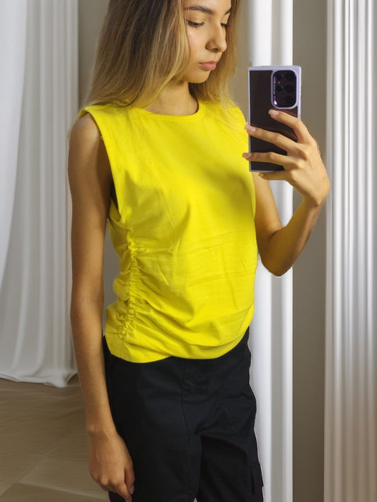 Blusa Sin Mangas Scrunched