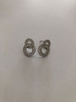 Aretes Doble Aro con Brillo