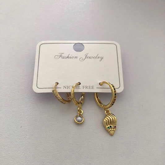 Set de aretes Dorados