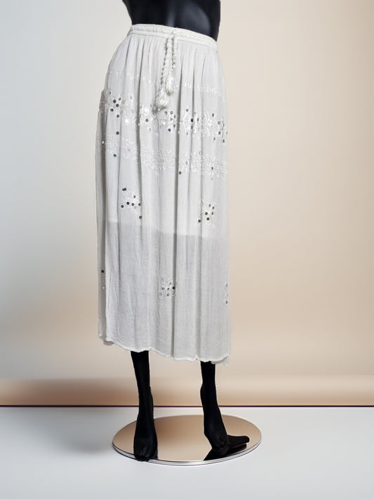 Falda Boho Esencia Blanca