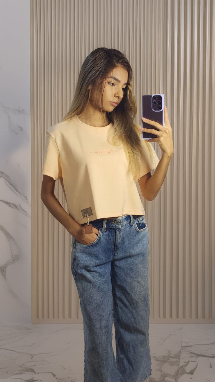 Blusa Crop Durazno