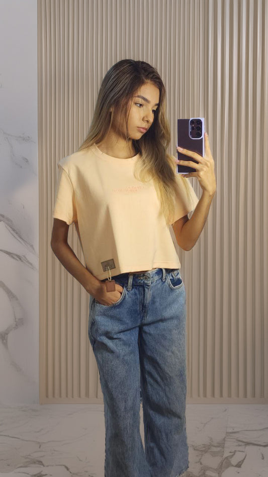 Blusa Crop Durazno