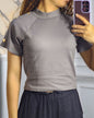 Blusa Crop con Botones Dorados