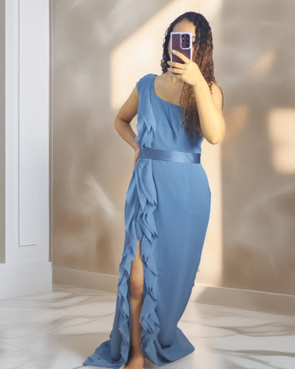Vestido Azul Vera Wang