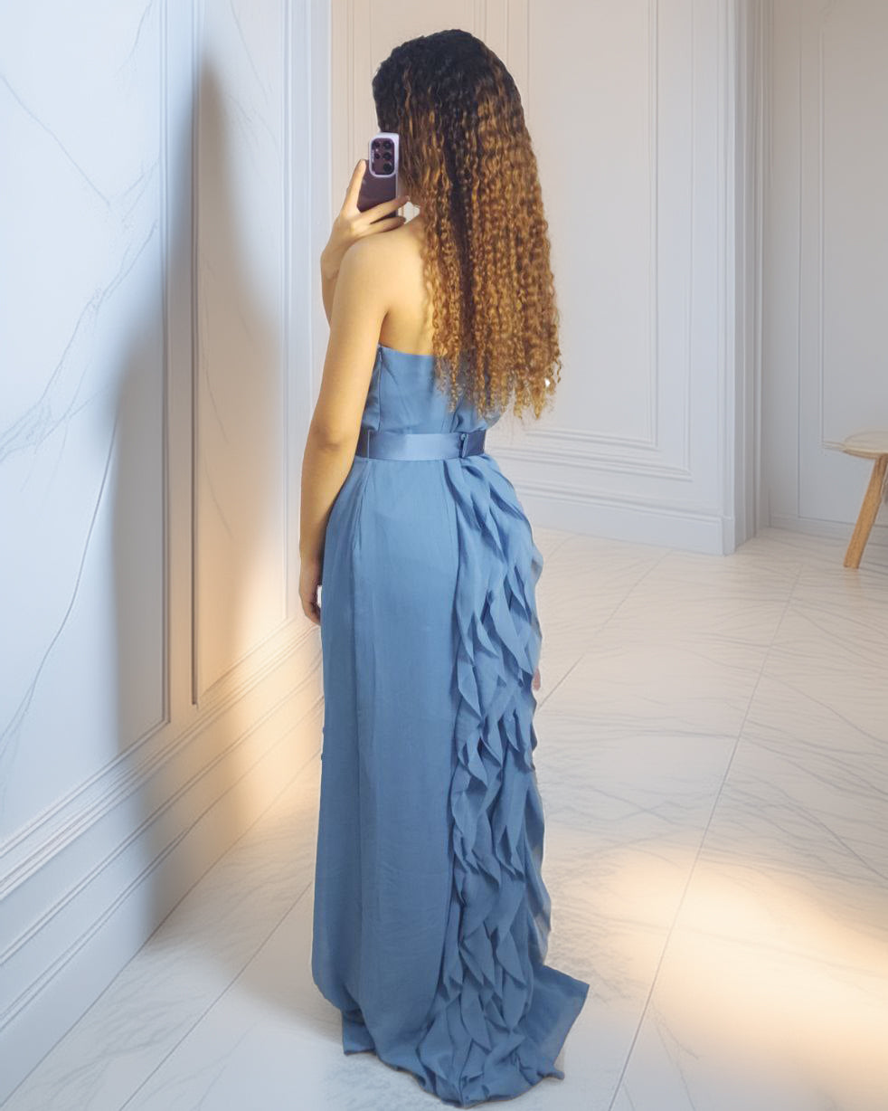 Vestido Azul Vera Wang