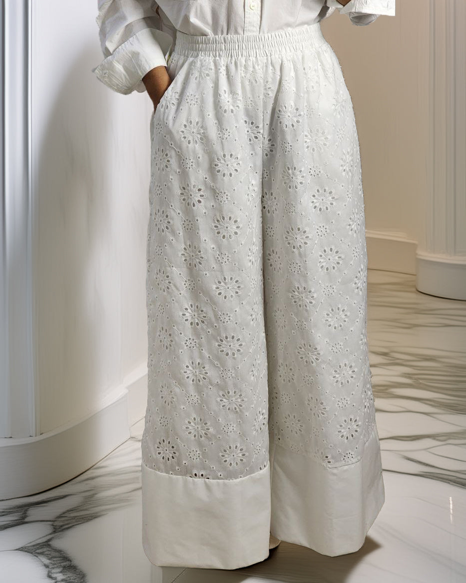 Pantalón de Ojalillo Blanco