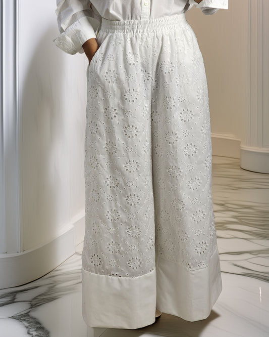 Pantalón de Ojalillo Blanco